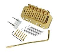 Bridge Guitar Nut Set Puente Rígido De Trémolo De 89 Mm Fácil De Instalar Para Guitarra Eléctrica De 6 Cuerdas(Gold1)