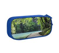 Bridge On The Lake Surrounded by Trees - Estuche para lápices de gran capacidad, estuche para lápices para niñas y niños, color, 5.0cm*10.5cm*20.5cm, Estuche para lápices