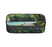 Bridge On The Lake Surrounded by Trees - Estuche para lápices de gran capacidad, estuche para lápices para niñas y niños, color, 5.0cm*10.5cm*20.5cm, Estuche para lápices