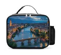 Bridge Ponte Degli Alpini at River Brenta - Bolsa de almuerzo para hombres y mujeres, a prueba de fugas, aislada, para viajes, trabajo, picnic