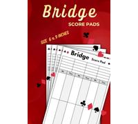 Bridge Score Pads: 100 Score Sheets • 6 x 9 • Simple Layout for Contract Bridge