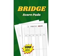 Bridge Score Pads | Keep Score in Style with 100 Sheets of Tally and Score Cards: Essential Bridge Card Game Supplies for Easy Record Keeping - 5"x8" Bridge Score Sheets and Tally Sheets