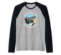 Bridge To Nowhere California Los Ángeles Bosque Senderismo Retro Camiseta Manga Raglan