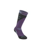 Bridgedale Calcetines de esquí de Peso Medio Plus-Merino Endurance, Morado Oscuro, S para Mujer