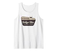 Bridger-Teton National Forest Wyoming Señal de Bienvenida Vacaciones Camiseta sin Mangas