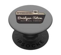 Bridger-Teton National Forest Wyoming Señal de Bienvenida Vacaciones PopSockets PopGrip Adhesivo
