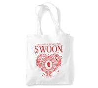 Bridgerton An Expert In The Art Of Swoon Bolsa Tote Reutilizable para Compras y Viaje, Blanco