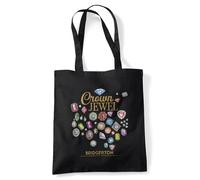 Bridgerton Crown Jewel Bolsa Tote Reutilizable para Compras y Viaje, Negro