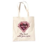 Bridgerton My Heart Calls Your Name Bolsa Tote Reutilizable para Compras y Viaje, Natural