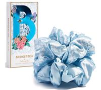 Bridgerton x Kitsch - Coleteros de satén para mujer, sin enganches, sin tirones, suaves y cómodos para niñas, perfectos para el día o la noche, color azul toile de azul
