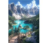 Bridges 300 Piece Jigsaw Puzzles for Adults, Colourful, Challenging & Brainteasing Adult Puzzles 300 Pieces Mountains Rivers, Fun jigsaws for The Whole Family 16x11 Inch