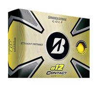 Bridgestone - E12 Contact Golf Balls 2023 - Matte Yellow - 1 Dozen, Pelotas DE Golf E12 Contact 2023 - Amarillo Mate - 1 Docena de los Hombres, Matte Yellow, One Size - 3CYX6D
