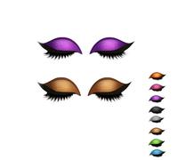 Bridle Bronze Lazy Eye Shadow Eyelash Patch,Bridlebronze Lazy Eye Shadow Eyelash Patch with Lashes,Dazzleiod Lashes,Reusable Self-Adhesive Eyeliner and EyelashStickers with Glitter,For Party (2pc-A)