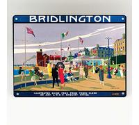 Bridlington Railway - Cartel de metal con diseño de gawthorn británico, tren de viaje, letrero de metal vintage de 8 x 12 pulgadas