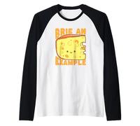 Brie Un Ejemplo Lindo Queso Pun Amante Foodie Camiseta Manga Raglan