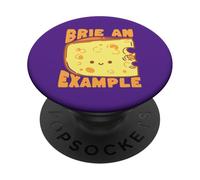 Brie Un Ejemplo Lindo Queso Pun Amante Foodie PopSockets PopGrip Adhesivo