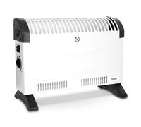 briebe Radiador Convector Eléctrico Aire Caliente, Regulador de Temperatura, Termostato Para Bajo Consumo, Silencioso, Portátil, Asas de Transporte, 3 Niveles Potencia 750W, 1250W, 2000W (Blanco)