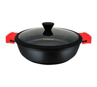 Briebe Black Titanium Cacerola Baja Cocina Inducción Antiadherente Titanio, Cazuela 28cm, Aluminio