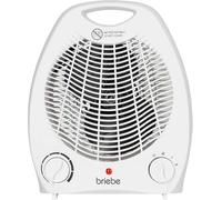 briebe Calefactor con Termostato para Bajo Consumo, Eléctrico, 2 Niveles Potencia, Ventilador Aire Caliente/Frío, Seguridad contra Sobrecalentamiento, Calefacción Portátil Hogar, 2000W, HT1126