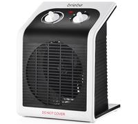 briebe Calefactor Ventilador Eléctrico Portátil, 2000W, Termoventilador Baño 2 Niveles de Potencia, Aire Frío/Caliente, Termostato Bajo Consumo, para Espacios hasta 20m², Negro/Blanco