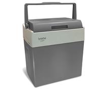 briebe Camp Nevera Portátil Eléctrica 28 litros, Coche, Camping, Viaje, 12V / 220V, Refrigera, Mantiene el Calor, Bajo Consumo, Gris, CF1153