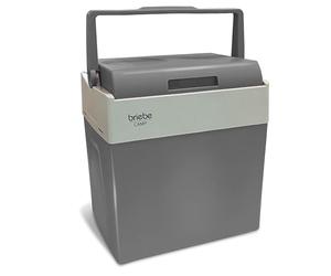 briebe Camp Nevera Portátil Eléctrica 28 litros, Coche, Camping, Viaje, 12V / 220V, Refrigera, Mantiene el Calor, Bajo Consumo, Gris, CF1153