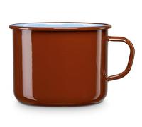 briebe Cazo Cocina Hervir Leche Acero Esmaltado 18 cm, Hervidor Vitrificado 3 L, Apto Inducción, Vitrocerámica, Fuego, Gas, Horno, Terra Vintage Marrón