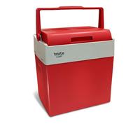 briebe Nevera Portátil Eléctrica de Viaje para Coche, Camping, 12V / 220V, Capacidad 28 Litros, Refrigera, Mantiene el Calor, Modo Bajo Consumo, Rojo