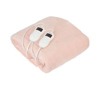 Briebe eb1134 calienta camas eléctrico doble, medidas 150x160cm, 8 niveles temperatura, temporizador, lavable, polar, 120, crema 160 cm