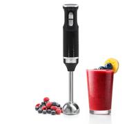 briebe Elegance Batidora de Mano 600W, 2 Velociades, Cuchillas de Acero Inoxidable, Pie Desmontable, Diseño Ergonómico y Elegante, Negra