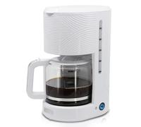 briebe Elegance Cafetera Goteo 10 Tazas Máquina de Café Filtro Permanente Reutilizable, Función Mantener Caliente, Sistema Antigoteo 1,25L, Blanco