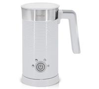 briebe Elegance Espumador de Leche Eléctrico Calentador 4 en 1, Espuma Fría/Caliente 130ml para Café Latte, Capuchino, Macchiato, Leche Caliente 300ml, Milk Frother, Libre BPA, 500W, Diseño Blanco