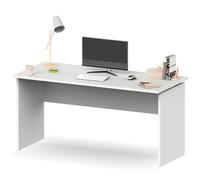 briebe Escritorio, Mesa de Ordenador Oficina, Estudio 76x155x68cm (Alto x Ancho x Profundo), Despacho, Habitación, Desk, Zenith Blanco