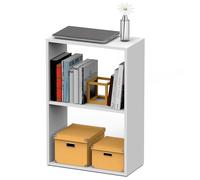 briebe Estantería Almacenaje Libros, Muebles Salón y Oficina Modernos, Librería 75x50x24,5 cm (Alto x Ancho x Profundo) Habitación Infantil y Juvenil, 2 Baldas, Nova (Blanco)