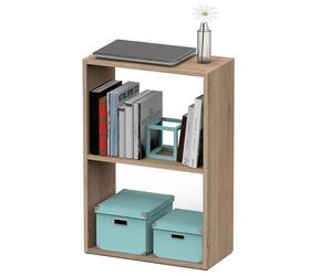 briebe Estantería Almacenaje Libros, Muebles Salón y Oficina Modernos, Librería 75x50x24,5 cm (Alto x Ancho x Profundo) Habitación Infantil y Juvenil, 2 Baldas, Nova (Roble Cambrian)