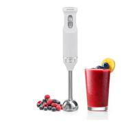 briebe Elegance Batidora de Mano 600W, 2 Velociades, Cuchillas de Acero Inoxidable, Pie Desmontable, Diseño Ergonómico y Elegante, Blanca