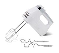 briebe Elegance Batidora de Varillas Eléctrica 400W, Amasadora de Mano Especial Repostería, 5 Velocidades + Turbo, Accesorios Batir y Amasar Acero Inox, Claras, Nata, Masa Pizza, Bizcocho, Blanco