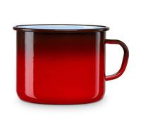 briebe Cazo Cocina Hervir Leche Acero Esmaltado 18 cm, Hervidor Vitrificado 3 L, Apto Inducción, Vitrocerámica, Fuego, Gas, Horno, Ignea Vintage Rojo