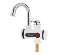 briebe Grifo Calentador de Agua Eléctrico Instantáneo de Mesa, Bajo Consumo, Grifo Cocina Display Indicador Temperatura, Camping, Camper, Garaje, Agua Caliente al Instante Fácil Instalación