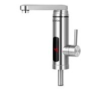 Briebe ih1204 grifo calentador agua eléctrico instantáneo de mesa bajo consumo, acero inox, display, camping, 3600, acero inoxidable 21.5 cm