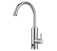 Briebe ih1205 grifo calentador agua eléctrico instantáneo de mesa bajo consumo, acero inox, display, camping, 3600, acero inoxidable