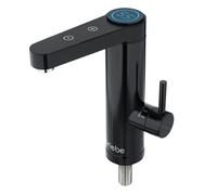 Briebe ih1206 grifo calentador agua eléctrico instantáneo de mesa bajo consumo, acero inox, display, camping, 3600, negro