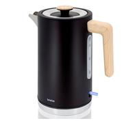 Briebe kt1165blk nordic hervidor agua eléctrico 1,7l inalámbrico ebullición rápida, libre de bpa, base de 360°, 2200, negro