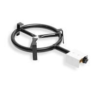 briebe Paellero de Gas 1 Aro 30 cm, Quemador Un Fuego, Rosco para Paellas, Plancha, Apto Sartén o Paellera 36 a 42 cm Diámetro, Regulador de Llama