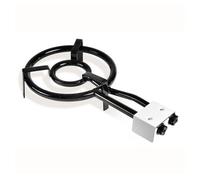 briebe Paellero de Gas 2 Aros 35-15 cm, Quemador Doble, Rosco para Paellas, Plancha, Apto Sartén o Paellera de 24 a 50 cm Diámetro, Regulador de Llama Dos Fuegos