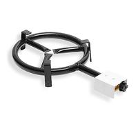 briebe Paellero de Gas 1 Aro 30 cm, Quemador Un Fuego, Rosco para Paellas, Plancha, Apto Sartén o Paellera 36 a 42 cm Diámetro, Regulador de Llama