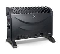 briebe Radiador Convector Eléctrico Aire Caliente, Regulador de Temperatura, Termostato Para Bajo Consumo, Silencioso, Portátil, Asas de Transporte, 3 Niveles Potencia 750W, 1250W, 2000W (Negro)
