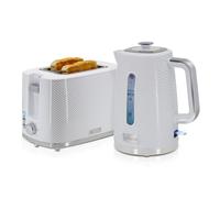 Briebe skt1170wht elegance set tostadora pan ranura ancha 2 rebanadas + hervidor agua eléctrico 1,7l inalámbrico, 2200, blanco