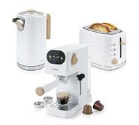 Nordic Set Cafetera 20 Bares, Tostadora Pan 2 Rebanadas, Hervidor Eléctrico 1,7L