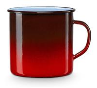 briebe Taza Café Camping 10 cm Pote Acero Esmaltado 0,75 ml, Acampada, Picnic, Viajes, Senderismo, Apta Fuego, Inducción, Vitrocerámica, Gas, Horno, Vintage Ignea Rojo